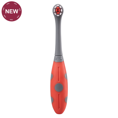 Mombella Ladybug Toddler Red Dot Bristle Toothbrush For 2-year-old and above