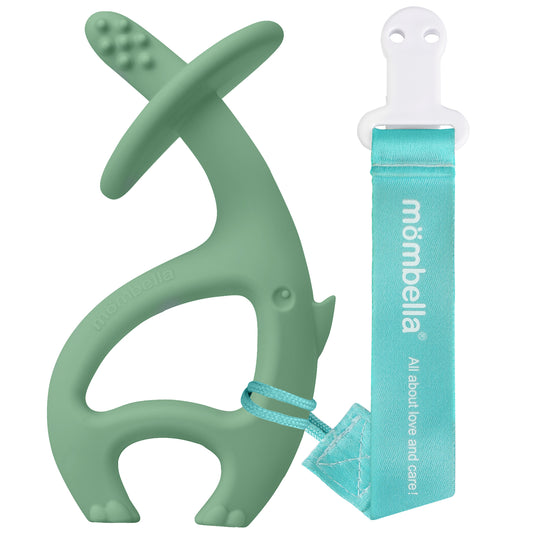 Mombella Dancing Elephant Teether Toy For 4 Months Baby With A Free Clip