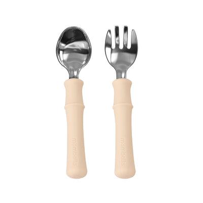 Mombella Bamboo Shape Spoon and Fork For Toddlers