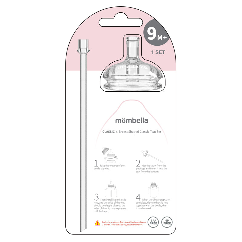 Mombella Classic Baby Feeding Bottle Replacement Teats S/M/L/XL Size For Different Age Range