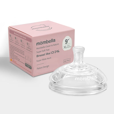 Mombella Baby Feeding Bottle Replacement Teats S/M/L/XL Size For Different Age Range
