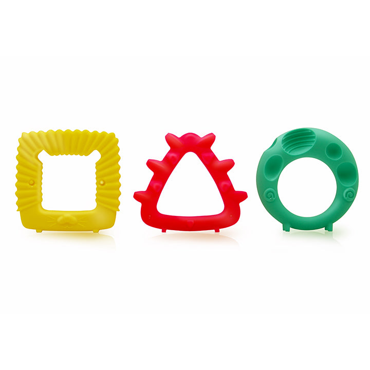 Mombella Educational Geometry Teether Gift Set — Sensory Toy for 6+ Months