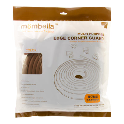 MOMBELLA Multi-purpose edge corner guard 16ft and 4 corners Home safety Coffee Color - mombella